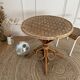 Rattan pedestal table
