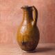 Glazed terracotta jug, rolled rim