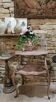 Table gueridon double plateau
