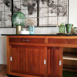 Old craft counter sliding doors