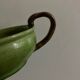 Green glazed earthenware bowl from Dieulefit 1960