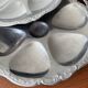Set of 6 vintage silver plated oyster plates, classic style