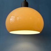 Suspension vintage en verre acrylique champignon beige