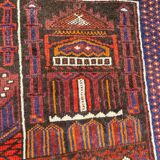 Vintage carpet turkmen belutch afghan 80x140 cm