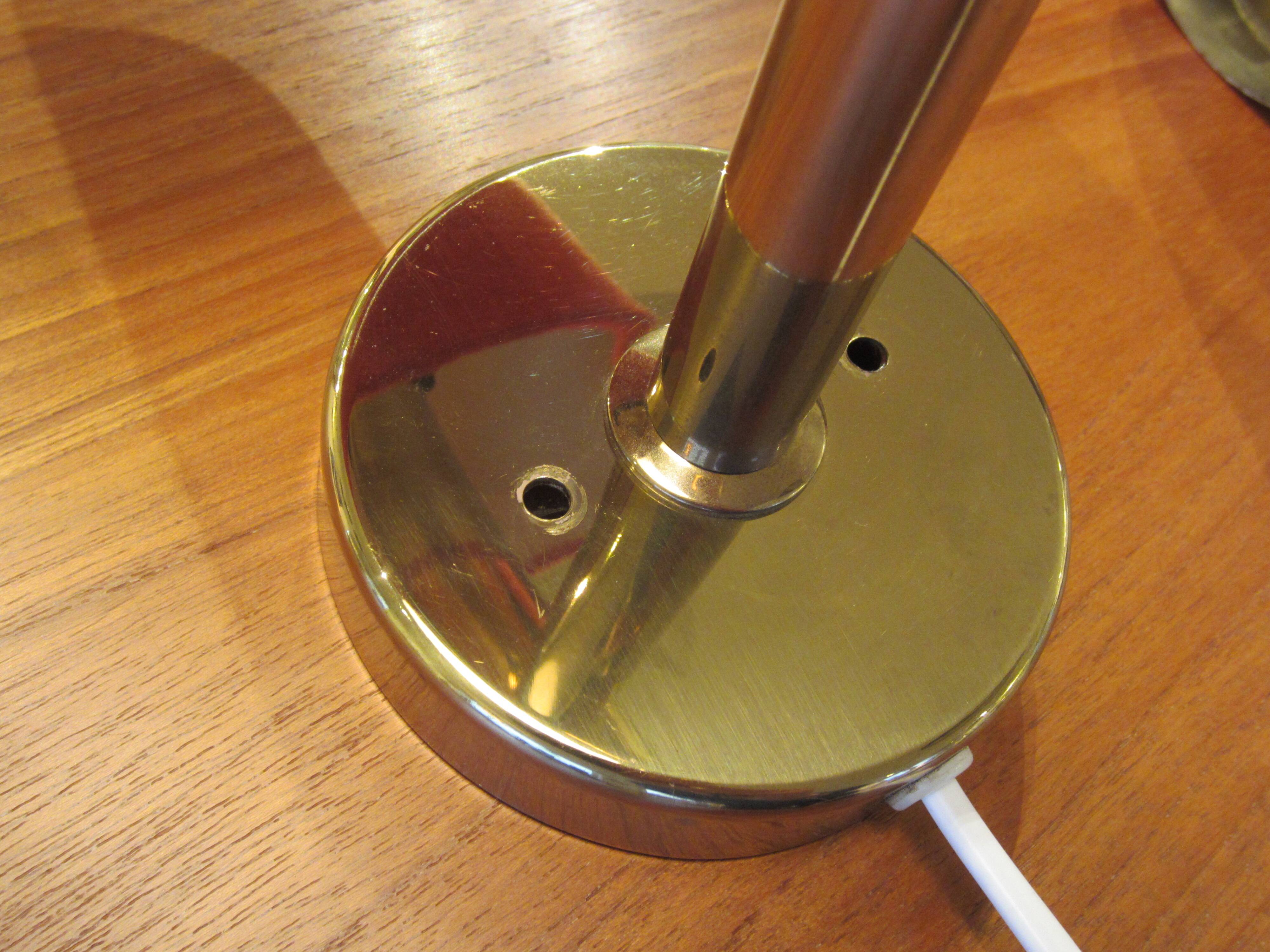 Pair of golden Scandinavian wall lights by Bergboms