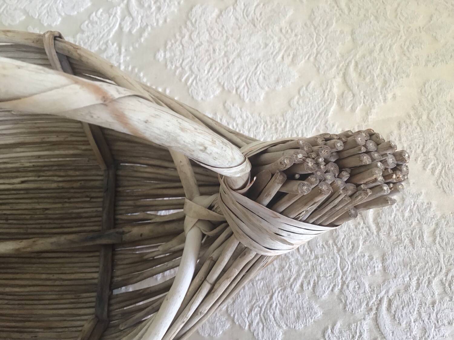 Asian boat-shaped handmade basket