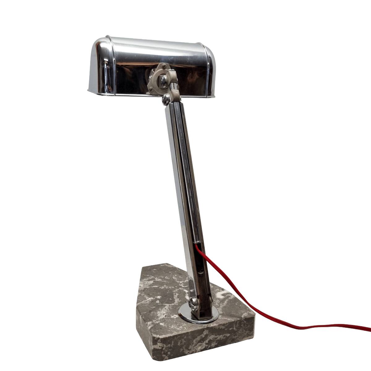 French Fare Art Deco Desk Lamp Chrome, 1930s