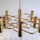 Brass chandelier by Sciolari for Boulanger, Belgium 1970's