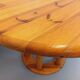 Vintage Scandinavian round dining table by Rainer Daumiller in pine from the 1960s.