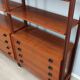 Mid-century modular teak bookcase with drawers and shelves Italy 1960s