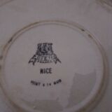 Hollow round dish and round dish in Gien earthenware nice model