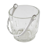 Crystal ice bucket, fluted décor