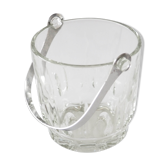 Crystal ice bucket, fluted décor