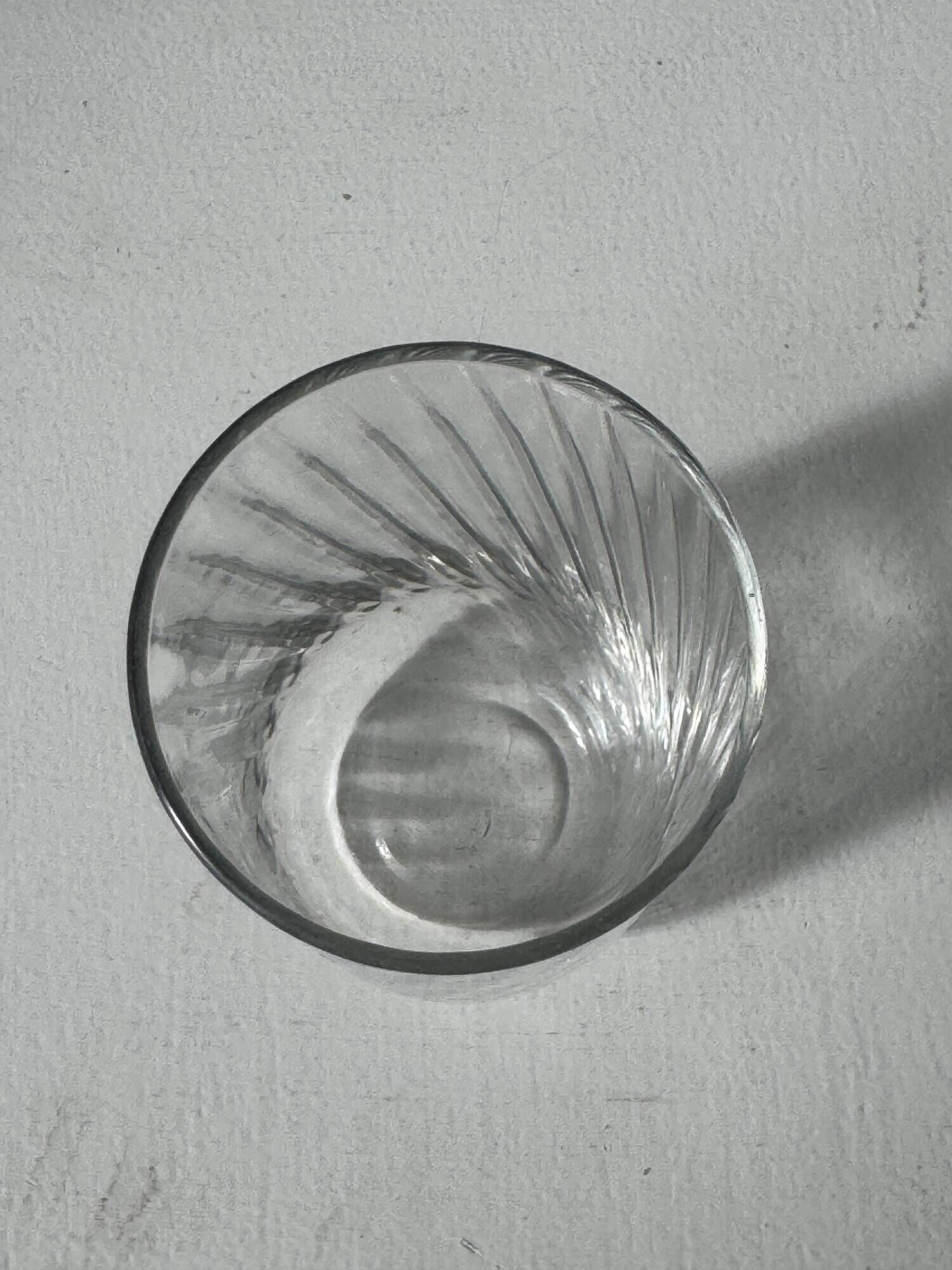 Set of 6 orangeade glasses in ribbed glass