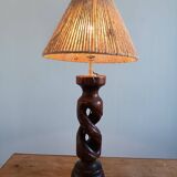 Turned wood lamp 1950