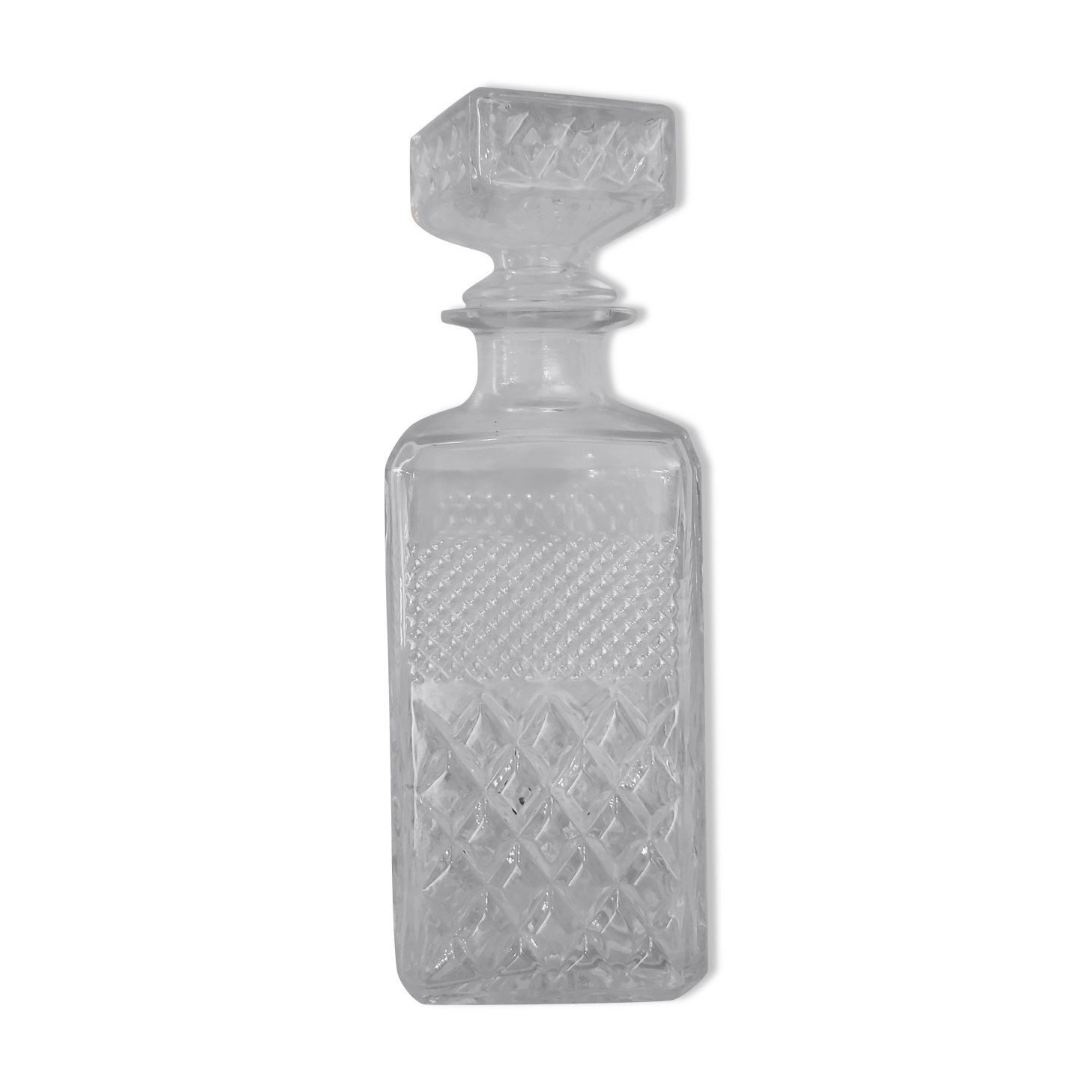 Carafe in chiseled glass 60's