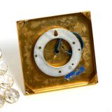 Small 70s Palwa brass ceiling or wall lamp with faceted crystal stones