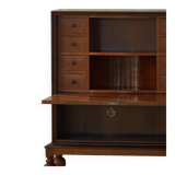 Modern Danish secretary, unique handmade oak, mid-20th century.
