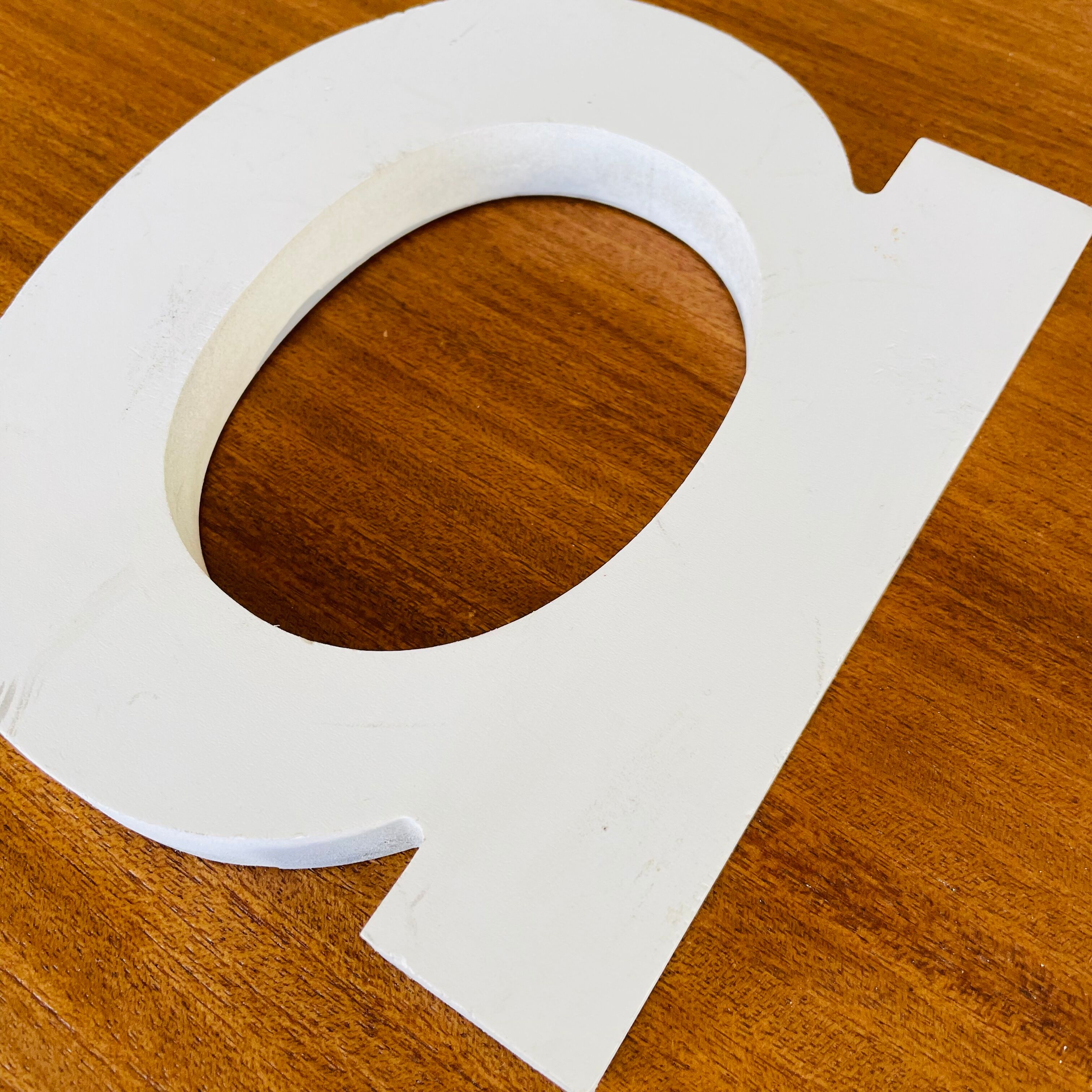 Wooden sign letter "a"
