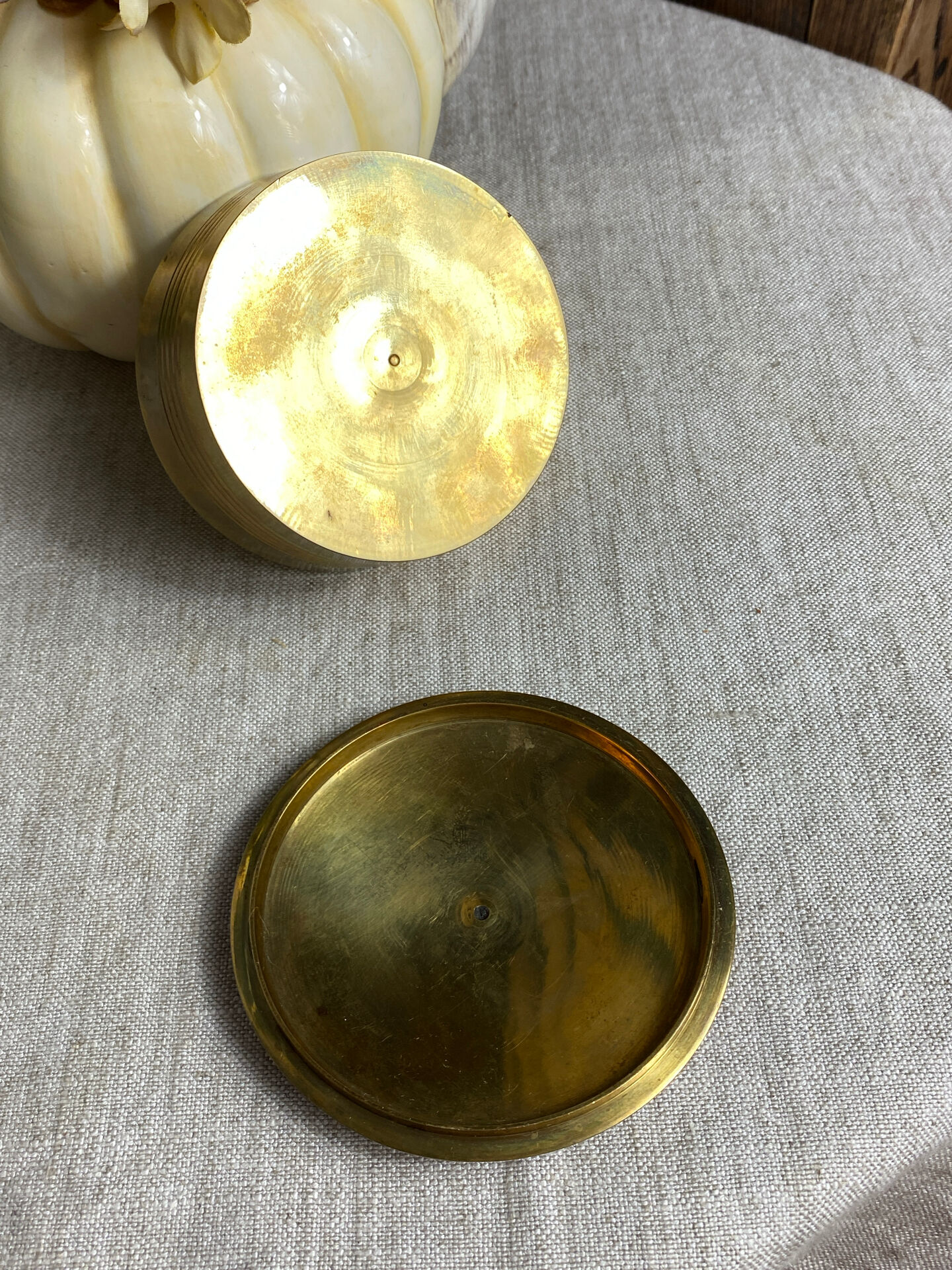 Cloisonné brass bonbonnière