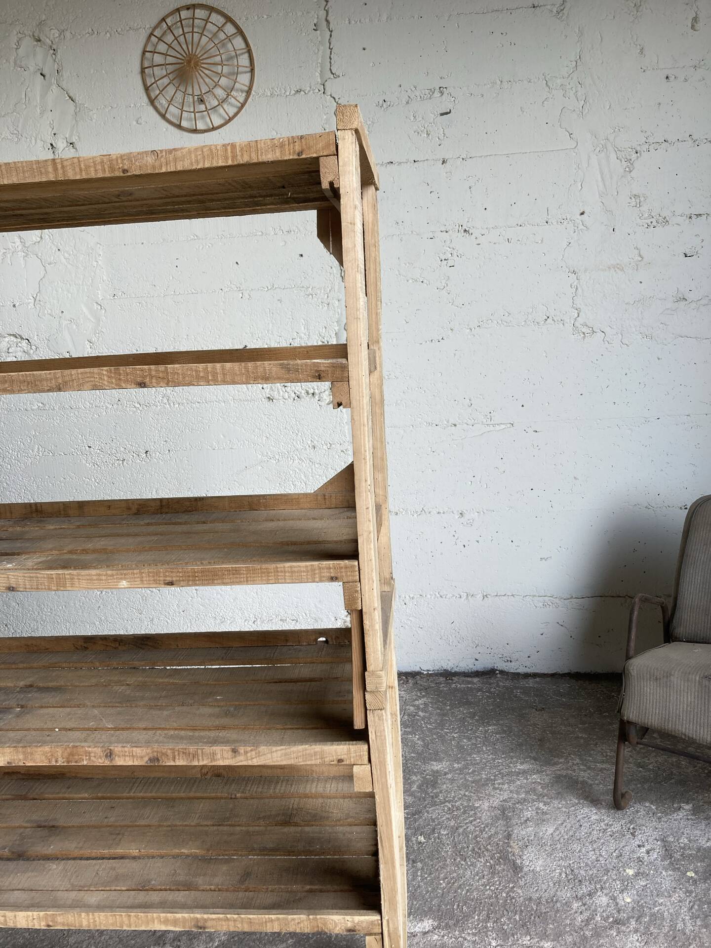 Raw poplar wood shelf