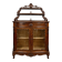 Vitrine galbée époque Napoléon III en acajou