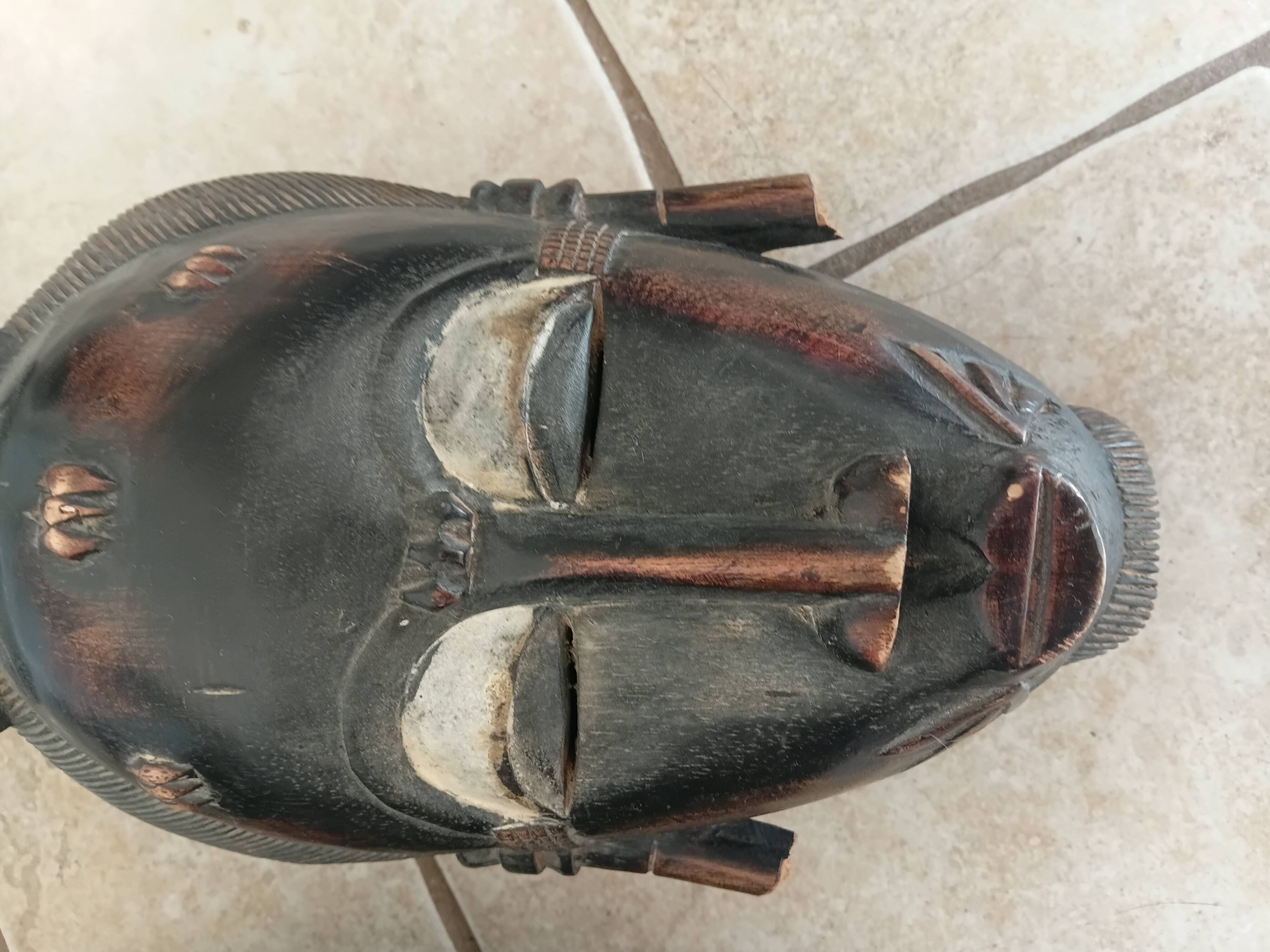 West African Baule Mblo Carved Wooden Masks (1970-1980)