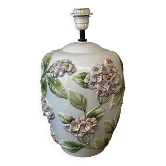 Chaumette Model Hortensias Lamp Base - Barbotine H 40 cm