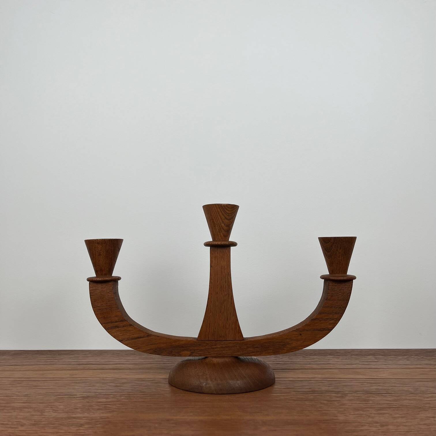 3-arm teak candle holder, 1960/70