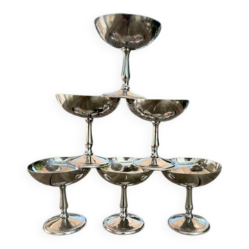 Ice cream and dessert bowls in stainless steel