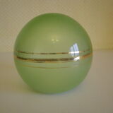 Table lamp, art deco, opaline, marble, bronze patinated metal, 30s/40s