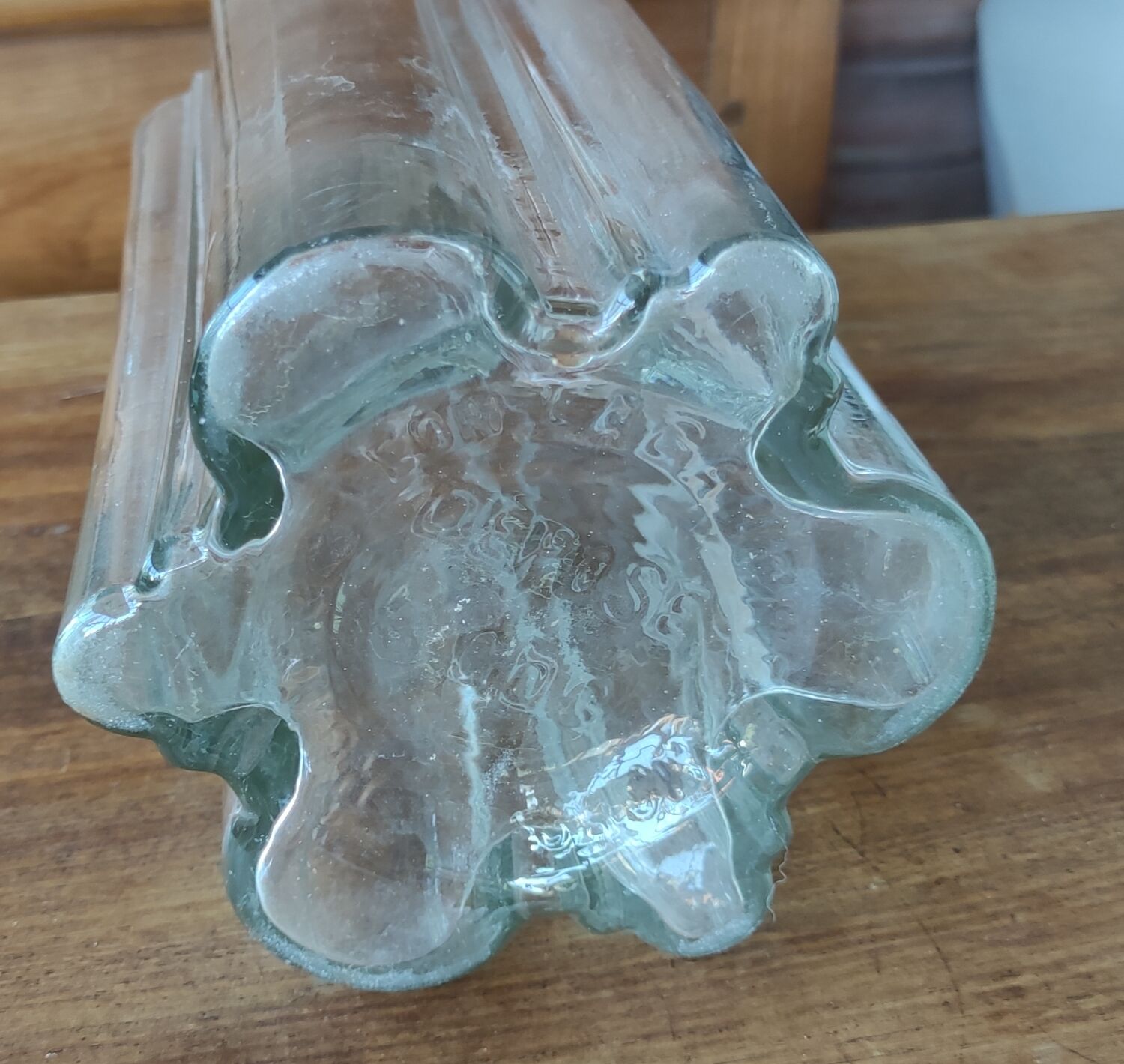 Large old blown glass jar