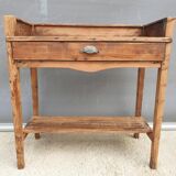 Rimmed table Norman country console in Pine
