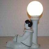 Lamp in ceramic, Pierrot, 70's