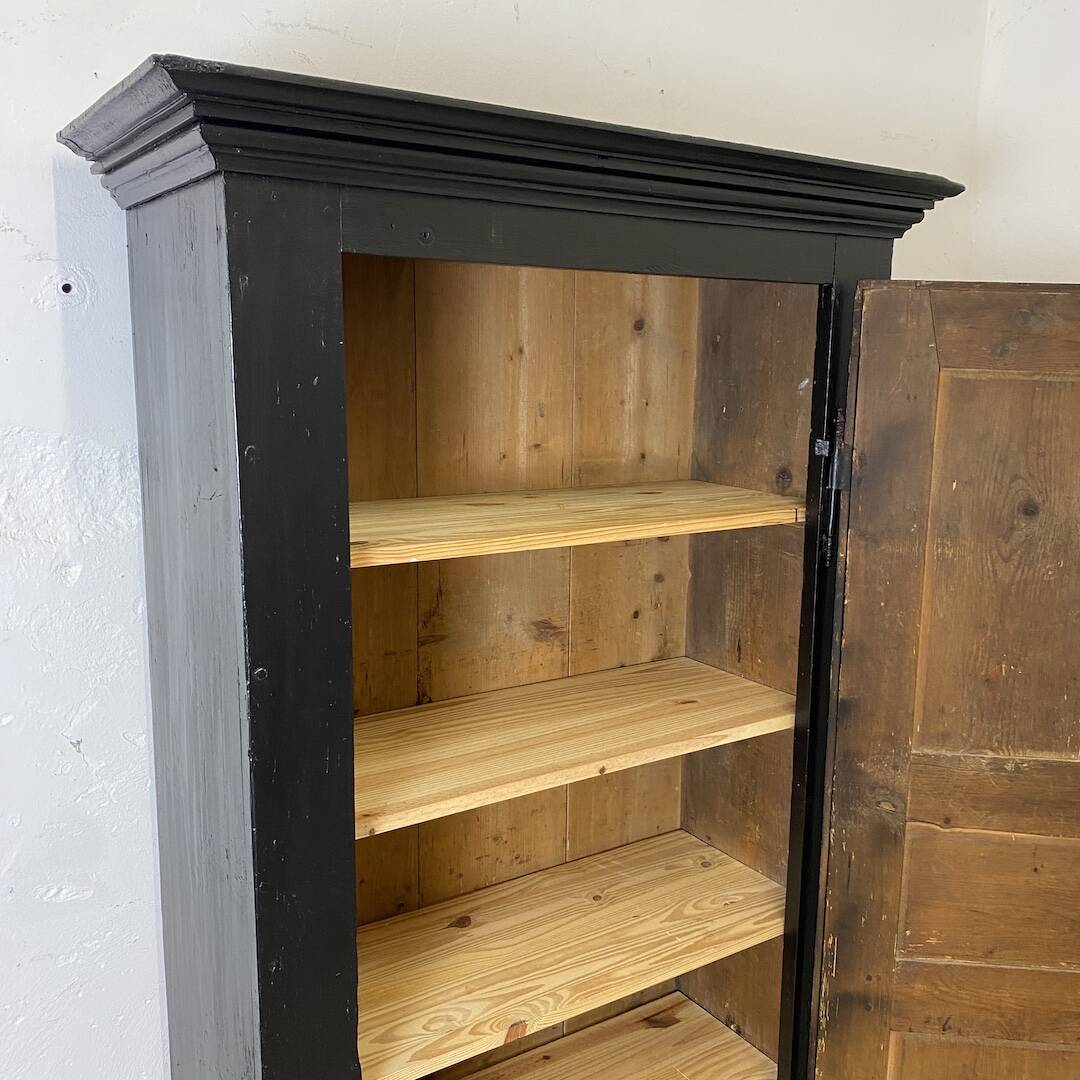 19th century solid wood bonnet cupboard