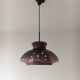 Doria Leuchten Germany Mid Century hanging lamp purple glass space age, 197