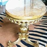 Coffee table marble and bronze Super sixties