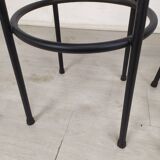 3 tabourets de bar noir vintage