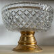 Vintage crystal and brass footed bowl