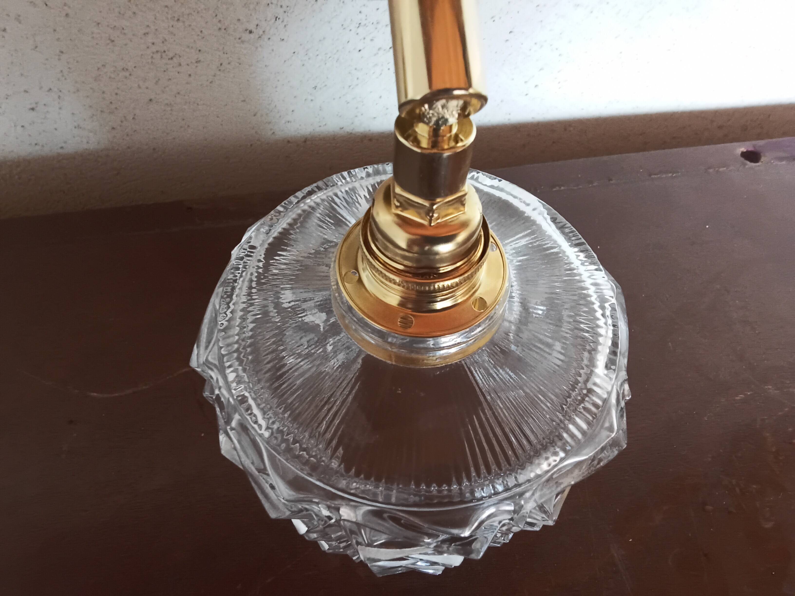 Pair of vintage molded glass wall sconces