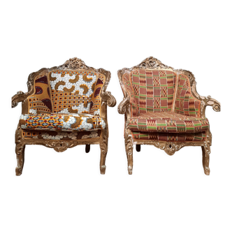 Pair of Louis XV baroque shepherds