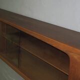 Extra long Danish floating sideboard in teak 200 cm, 1960s