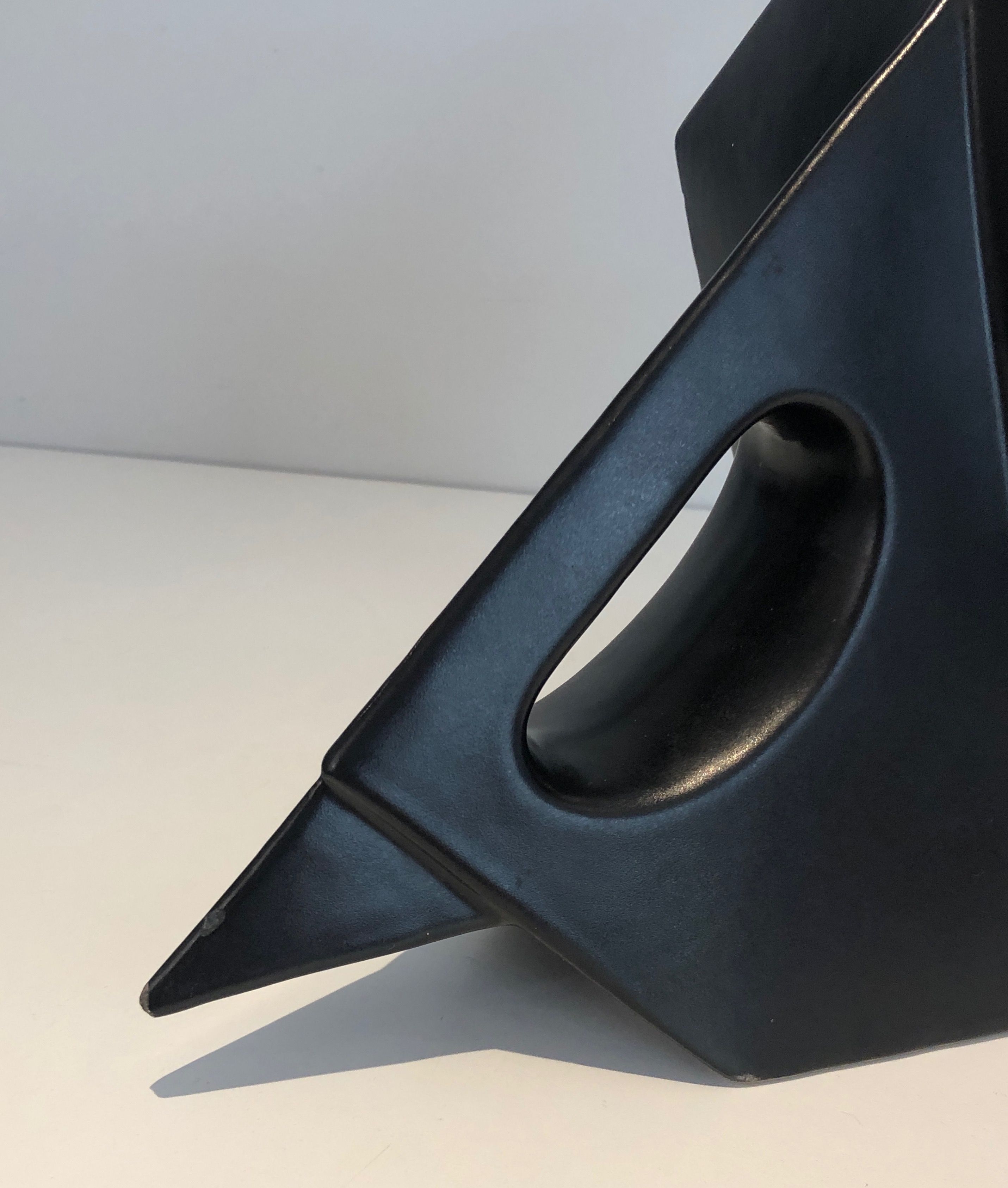 Black ceramic elephant jug