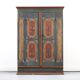 Rustic Farmhouse Folk Art Painted Bridal Cabinet