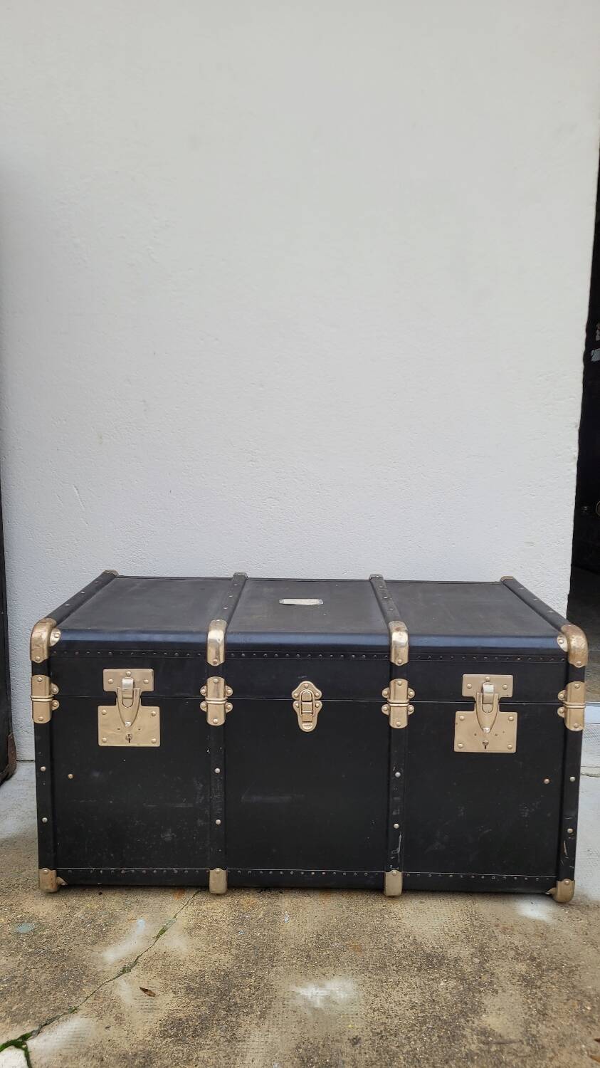 Malle de voyage ancienne début 1900s