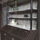 Buffet gris 1910 | Garde-manger ancien aux accents dorés
