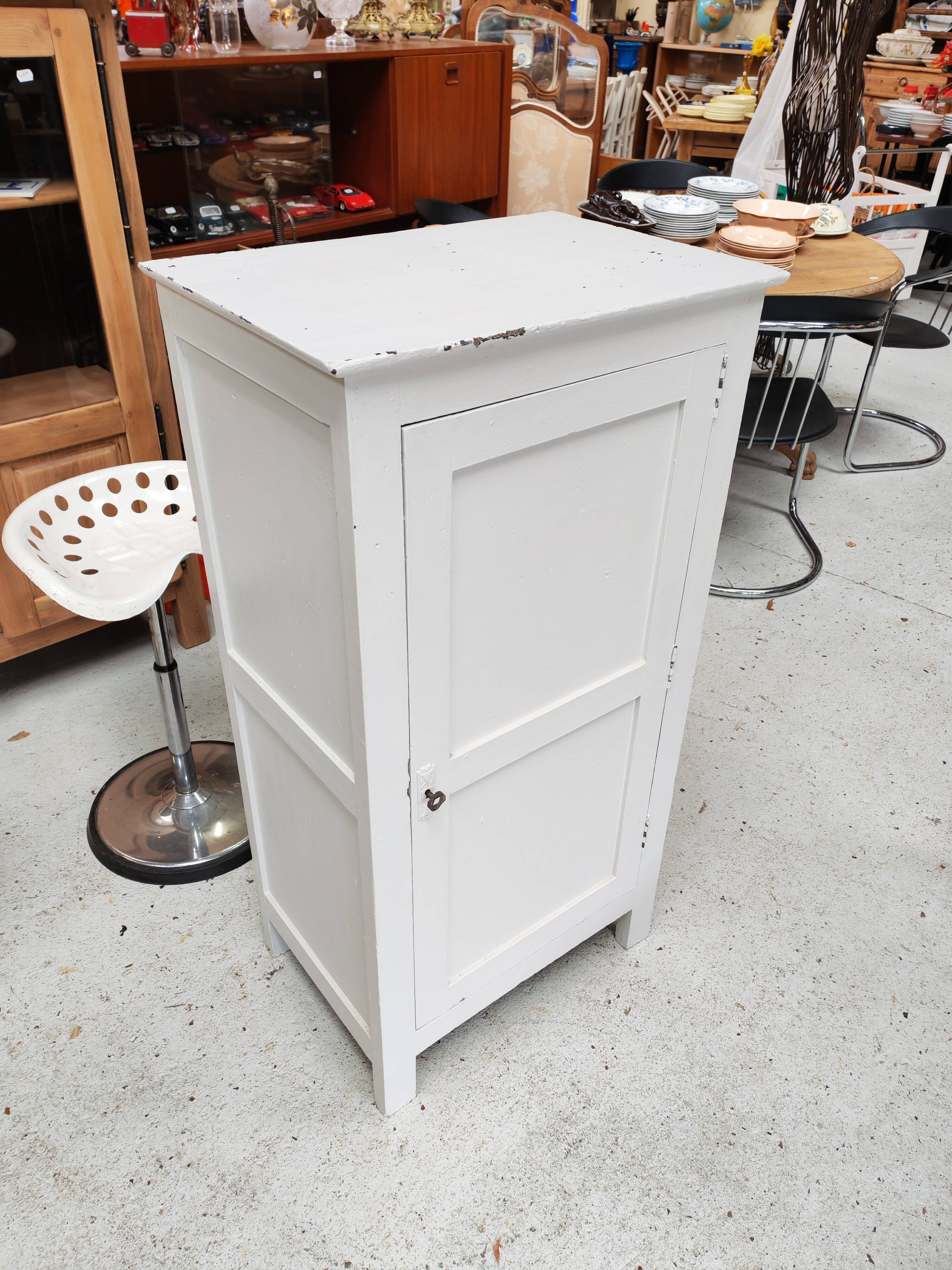 Title: Small Two-Tone Work Cabinet – 1950s