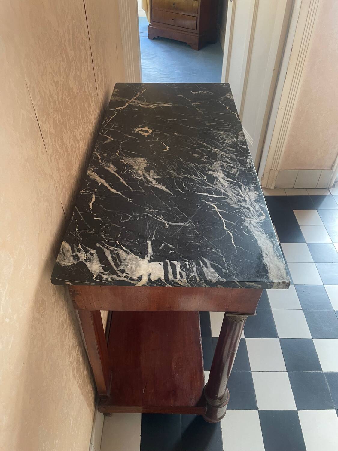 Mahogany console from the Empire period.