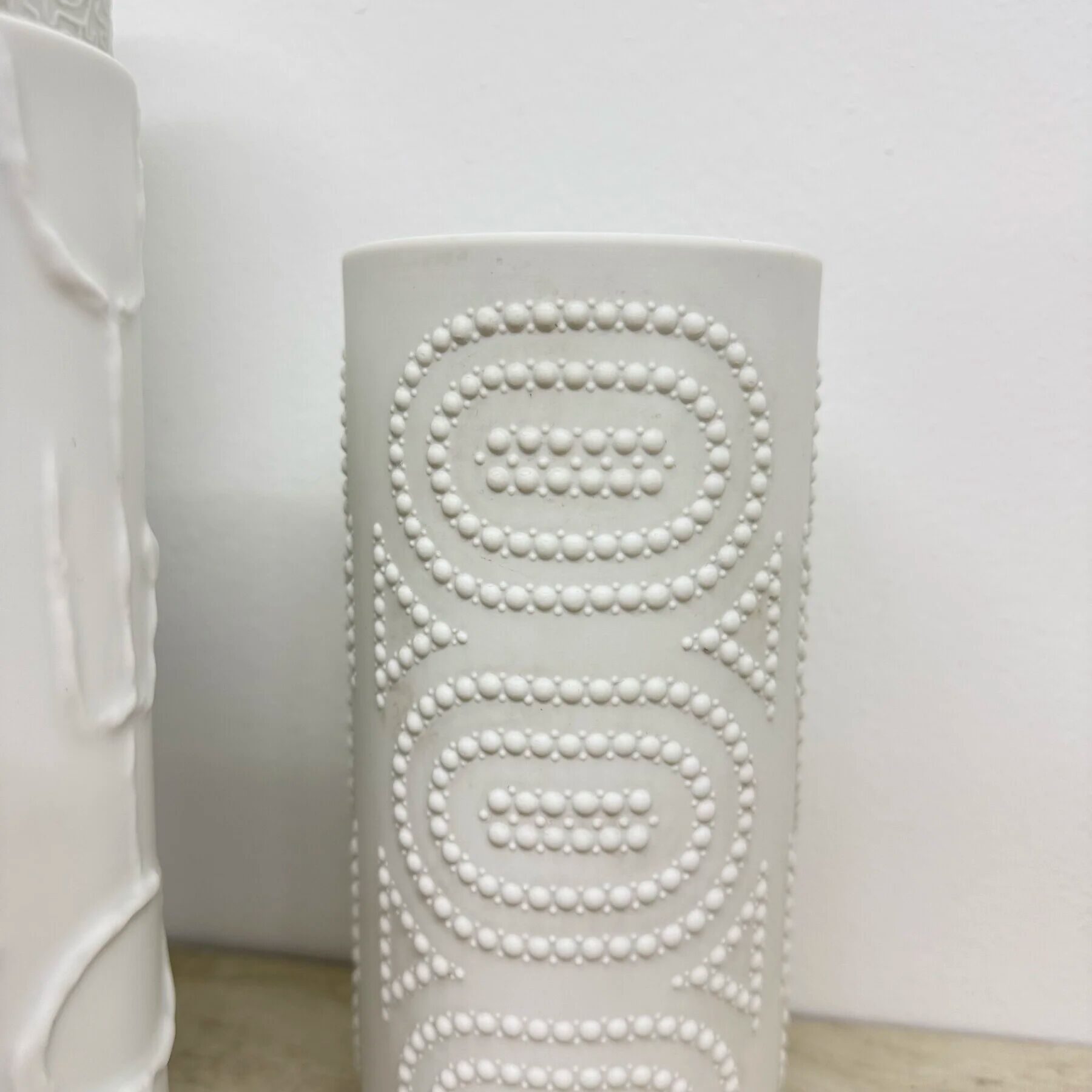 Set of 6 biscuit porcelain vases, 1970s