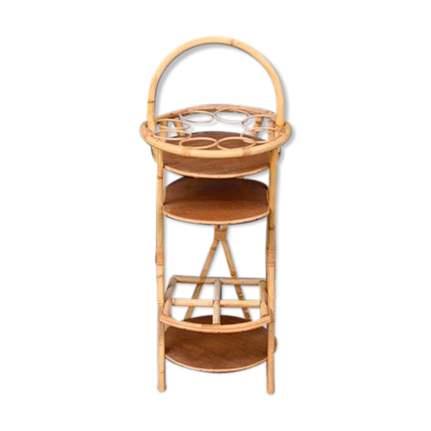 Bamboo bar, 3  compartments, 1960